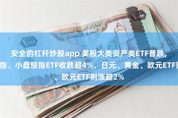 安全的杠杆炒股app 美股大类资产类ETF普跌，标普、纳指、小盘股指ETF收跌超4%，日元、黄金、欧元ETF则涨超2%