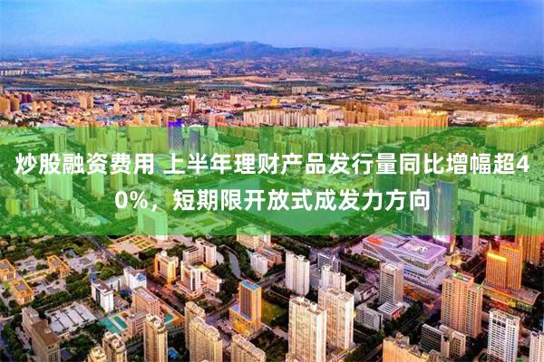 炒股融资费用 上半年理财产品发行量同比增幅超40%，短期限开放式成发力方向