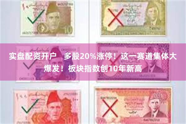实盘配资开户   多股20%涨停!这一赛道集体大爆发!板块指数创10年新高